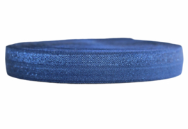 Elastisch band jeansblauw 16 mm per 0,5 meter