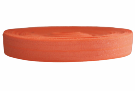 Elastisch biaisband/vouwtres neonoranje 20 mm per 0,5 meter