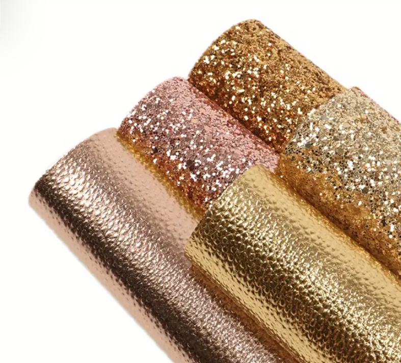 5x PU leer A4 lapjes; set goud