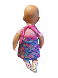 Mouwloos jurkje schubben My little baby born