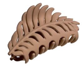 Haarklem blad beige 9 cm