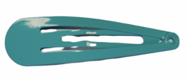 Klik-klak haarspeldje aquablauw  5 cm, per stuk