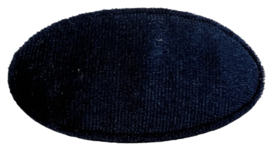 Kniphoesje ovaal fluweel 65x35 mm, donkerblauw