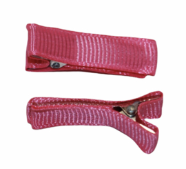 Alligator haarclipje 10x35 mm roze, per stuk