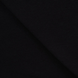 Effen tricot met ribbel: Ottoman tricot black, per 25 cm
