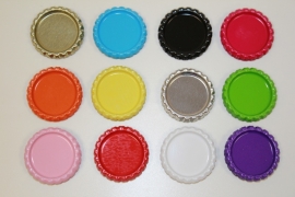 Bottlecaps zonder ringetje voor 25 mm flatback - 12 kleuren