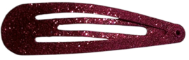Klik klak haarspeldje glitter cyclaam 5cm, per stuk