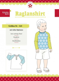 Farbenmix papier patroon Klimperklein, Raglanshirt maat 56-164