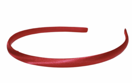 Diadeem / Haarband 10 mm satijn kleur donkerrood