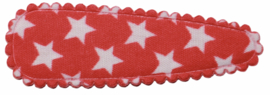 kniphoesje katoen rood met witte sterren 5 cm