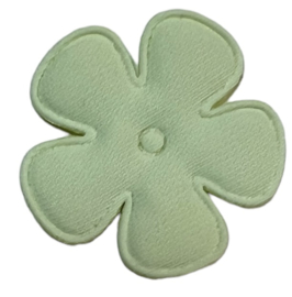 Applicatie bloem lichtgeel-groen 35 mm