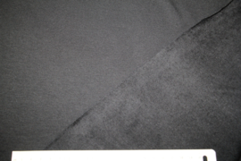 Brushed joggingstof: effen zwart (Swafing kleur 299), per 25 cm