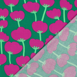 Lenzing Ecovero: POPPIES DARK GREEN by NERIDA HANSEN, per 25 cm