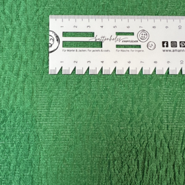 Groene niet rekbare stof met structuur (Editex) per 25 cm