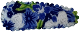 kniphoesje katoen kobaltblauw met bloemetjes 3 cm