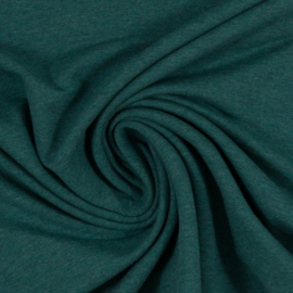 Brushed joggingstof: melange groen (Swafing kleur 1563), per 25 cm