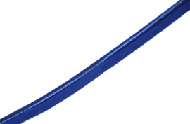 Elastisch paspelband glans/mat cobalt, per 0,5 meter