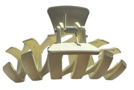Haarklem zig-zag  mat crème  11 cm