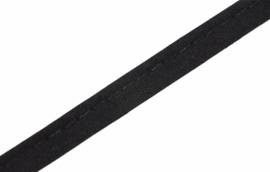 Piping/ paspelband katoen zwart, per 0,5 meter