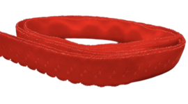 Elastische biaisband met schulprandje (vouwkant) neon-oranje 10mm per 0,5 meter