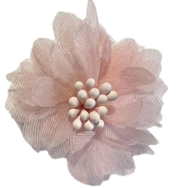 Chiffon bloem 4 cm zachtperzik