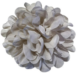 Stoffen bloem +/- 11 cm champagne