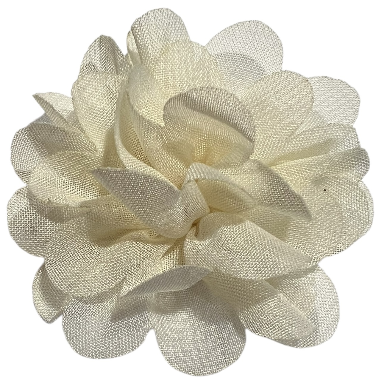 Stoffen bloem 5 cm cremewit