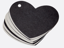 Label hart zwart/wit 65x 50 mm: per 10 stuks