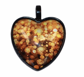 Hart: golden sparkles 25mm, per stuk