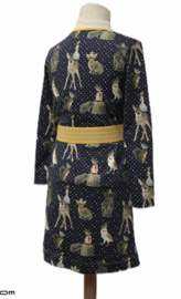 Meisjesjurk winteranimals maat 92-140 +riem