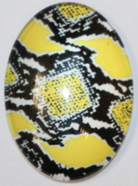 Glas flatback cabochon animal print 18 x 25 mm