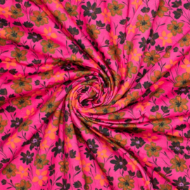 Tricot digitale print:  Summer flowers, per 25 cm