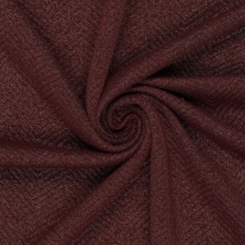 Metallic Chevron jacquard bordeauxrood, per 25 cm