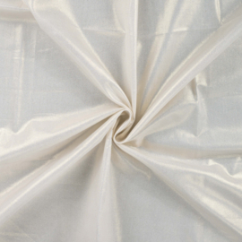 Katoen poplin: ecru met gouden glans, per 25 cm