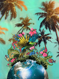 Panel digitale tricot: very tropical  75x150 cm Stenzo