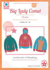 Farbenmix papier patroon big lady comet, hoodie 44-56