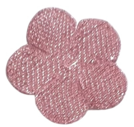 Bloemetje 10mm stof/organza roze