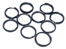 Dubbel rings 8mm /open jump rings RVS, per 10 stuks