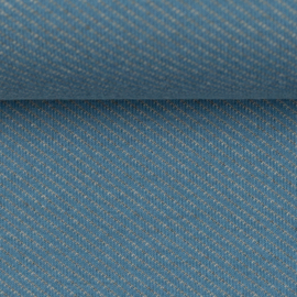 Jaquard tricot: Serge blauw met streepje (Swafing) , per 25 cm