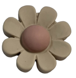 Flatback bloemetje 21 mm beige/oudroze