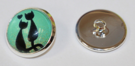 Button zilverkleur setting 12mm, per stuk