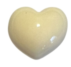 Flatback hartje 11x13 mm, creme