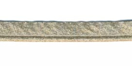 Piping/ paspelband lurex goud 10mm, per 0,5 meter