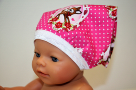 Bandana babyborn roze hertjes