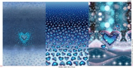 Panel French terry tricot: Touch of love blue 75x150 cm Stenzo