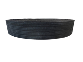 Soepel boxershort elastiek zwart 35 mm breed: per meter
