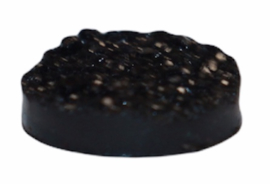 Flatback rondje 12mm shiny zwart , per stuk