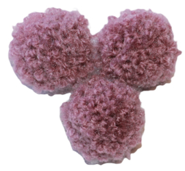 Pom pom 20 mm paars