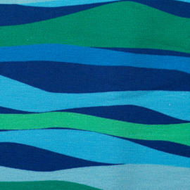 Tricot: Ben waves blue (Swafing), per 25 cm