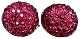 Flatback rondje 12mm shiny fuchsia, per 2 stuks